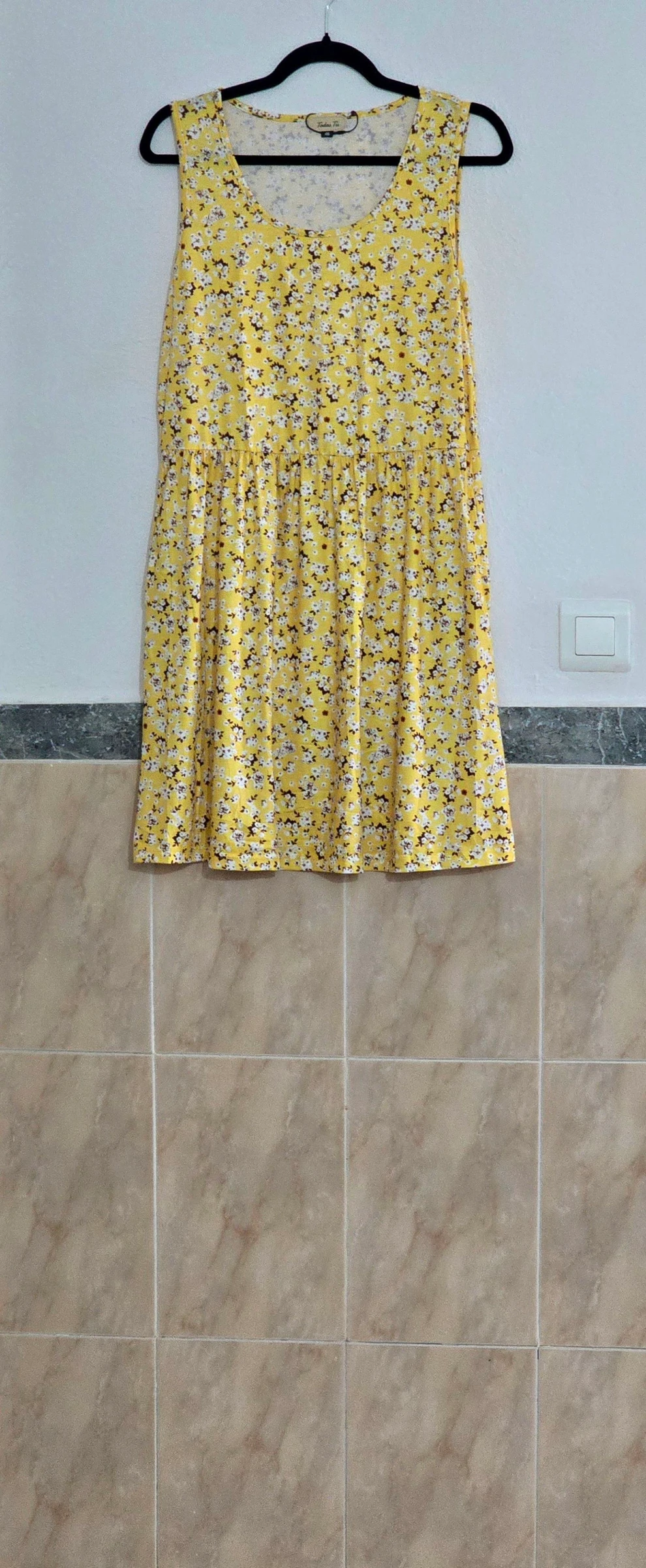 Floral yellow dress with side pockets – photo 5